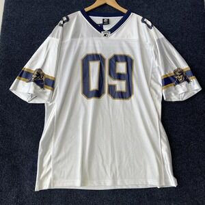 Panthers Jersey Mens XL White Blue Gold NCAA Football Starter Mesh Shirt 09